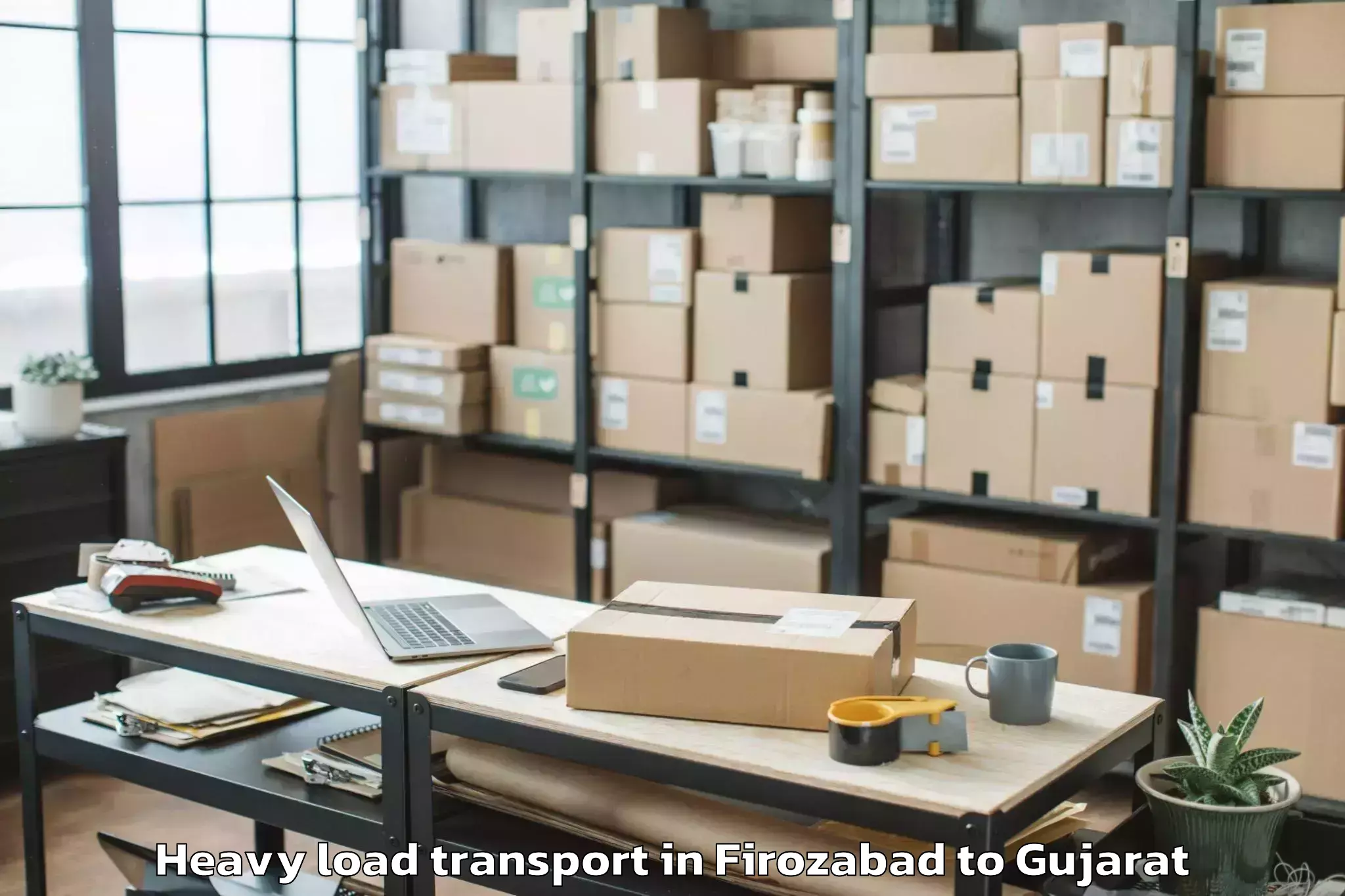 Easy Firozabad to Surat Heavy Load Transport Booking